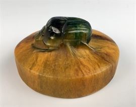 A. Walter Scarab Paperweight