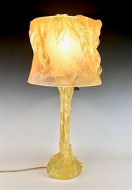 Rare Daum Nancy Pate de Verre Table Lamp