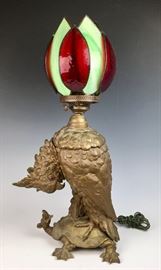 Antique Cockatoo Lamp