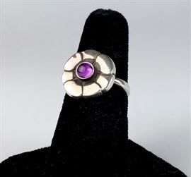 Georg Jensen Sterling & Amythyst ladies Ring