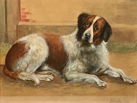 Russian Artist Dog Painting