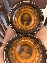 Rare Gold Colored George and Martha Washington by Royal Doulton