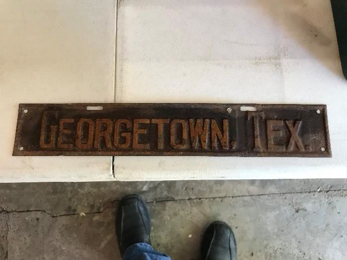 Very Very OLD Georgetown TX Sign