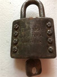 Old Lancaster Pennsylvania Lock w key