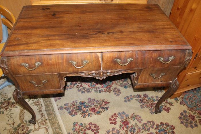 FRENCH ALL HAND CARVED WRITERS DESK 