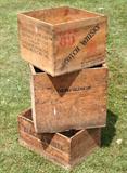 wooden liquor advertising crates