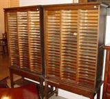 pair of oak filing cabinets from a doctors office in Wilkes Barre, Pennsylvania