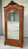 French Louis XV single door armoire, fully fitted inside with shelves