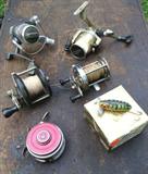 vintage fishing reels, etc