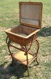 Original Heywood Wakefield wicker sewing box