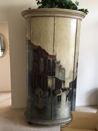 Thomasville hand painted Oval Bar