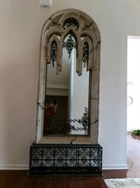 Cathedral style accent mirror