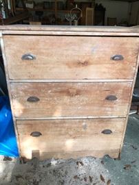 Hand made old pine chest