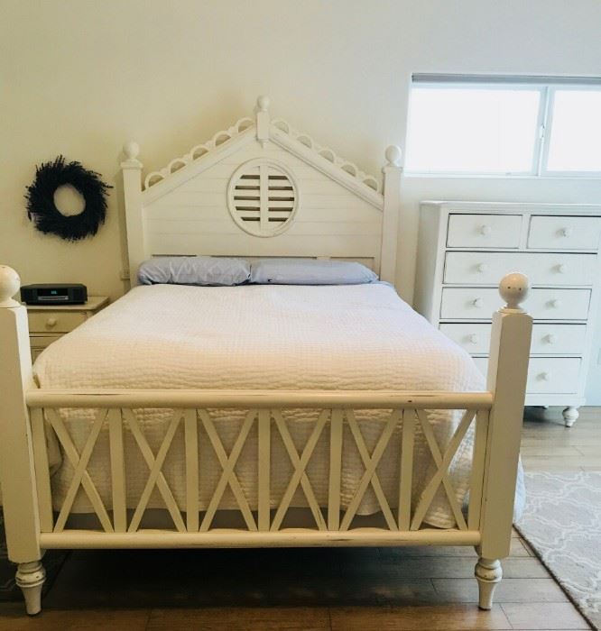 High-quality brand name furniture and mattress

This entire bedroom collection features an antiqued white paint finish. The delightful combo nation of shape and substance is infused throughout. 