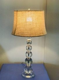 Stacked Bubble Glass Side Table Lamp and Shade -Pottery Barn 