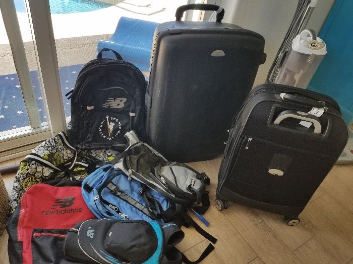 Luggage and New Balance backpacks