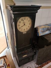 Antique time clock