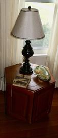 End Table, Lamp, 1960's Glassware