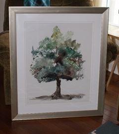 Framed Watercolor Tree of Life 