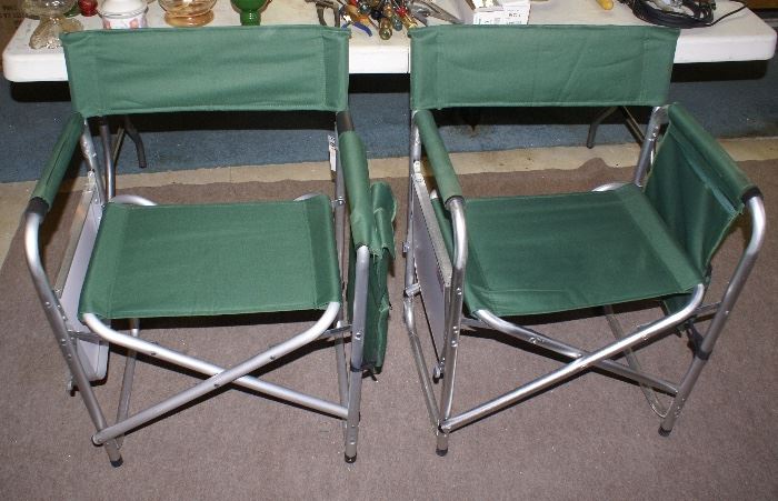 Folding Camping Chairs w/Folding Tables