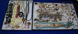 Trays Full of Costume Jewelry