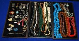 Trays Full of Costume Jewelry