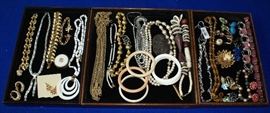 Trays Full of Costume Jewelry