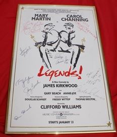 Autographed by actors of the "LEGENDS" Show from Hollywood, California 