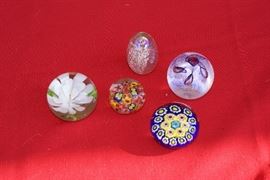 Vintage Glass Paper Weights