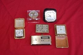 Collection of Travel Alarm Clocks 