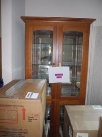 Lovely glass shelf curio cabinet