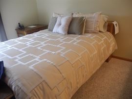 Bed and  gorgeous bedding