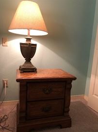Matching bedside lamps, night stand