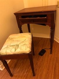 Singer Sewing Machine & Stool