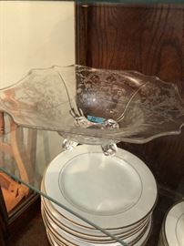 Etched Glass Bowl - Beautiful!