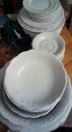 Bristol Ironstone 12 place setting in white