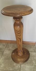 Solid oak plant stand. 