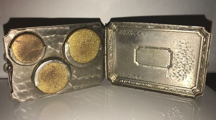 Inside photo of antique coin purse 