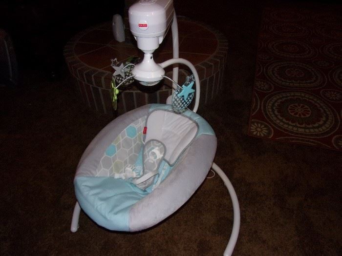 Baby swing, used once, like new!