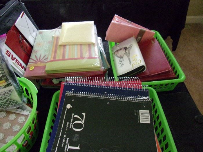 Lots of stationary, envelopes, notepads, binders