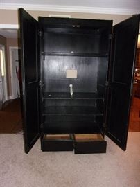 Inside look at large wooden cabinet recovered from a sunken ship