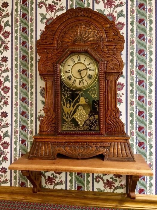 The tick-tick of this antique gingerbread clock will soothe you to sleep.