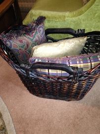 Variety of decorative pillows