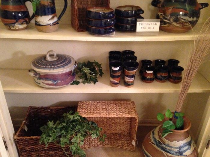 Big variety of signed pottery