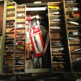 Fishing lures and tackle box