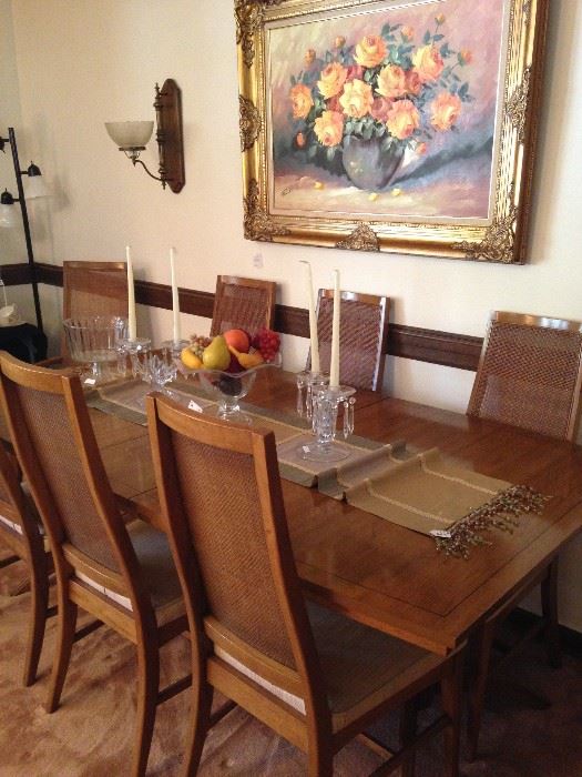 Danish Modern dining table & 8 chairs