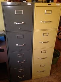 Two 4- drawer file cabinets