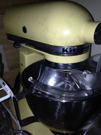Yellow Kitchen Aid mixer