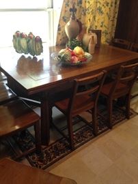 There are 2 hosts chairs and 6 regular chairs