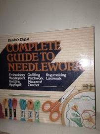 Variety of sewing and needlework books
